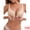 Beige, variant on Lace Front Closure Deep V-Neck Wirefree Bra 38C Pink