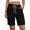Black, variant on TEMOFON Womens Shorts Summer Casual Elastic Waist Drawstring Shorts with Pockets Knee Length Bermuda Shorts for Women L