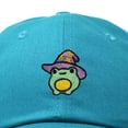 thumbnail image 2 of Dalix Sorcerer Frog Embroidered Cap Cotton Baseball Cute Cool Dad Hat Womens in Teal, 2 of 5