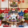 thumbnail image 6 of HengDidi 4th of July Wooden Star Decor Set - 3Pcs Patriotic Tabletop Accents for Home, Office, Party, Indoor Outdoor Holiday Decorations, 6 of 6