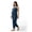 Blue, variant on Women's Maternity Sleeveless Knit Leisure Jumpsuit, Sizes S-XXL