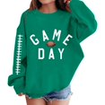 thumbnail image 2 of KAUOD Girls Letter Print Sweatshirt Football Graphic Crewneck Pullover Long Sleeve Sweaters Kids Casual Fashion Top School Hoodies, 2 of 6