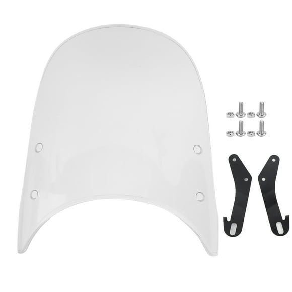 Deflector de viento universal para motocicleta, antigrietas y resistente a arañazos, compatible con faros redondos Triumph Bonneville de 57 pulgadas (transparente).