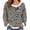 Black, variant on Women's Striped Knit Tunic Pullover, 50% Viscose 28% Polyester 22% Polyamide Oversized Long Sleeve Sweater with Off Shoulder Styling