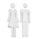 thumbnail image 2 of Pegatinas acrílicas para letreros de baños de hombres y mujeres. Señalización para hombres y mujeres., 2 of 6