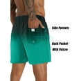 thumbnail image 7 of APTRO Mens Swim Trunks With 2 in 1 Compression Liner 5.5"Board Shorts Quick Dry Swimming Bathing Suit Summer Beach Shorts Gradient Green MK183, 7 of 7