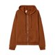 thumbnail image 4 of Gibobby Sudadera en Ligero y calientito Camiseta encapuchada Zipper Solid Color Coat Casual Warm Outwear Sweatshirt （Café， M), 4 of 5