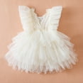 thumbnail image 4 of Robe d'Été pour Tout-Petits Manches à Volants Tutu pour Filles Robe Féerique Robe en Tulle pour Tout-Petits 4-5 Ans, 4 of 4