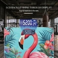 thumbnail image 3 of Bathroom Scale, Highly Accurate Digital Body Scale,Precisely Measures Weight up to 400 lbs-Pink Flamingo In The Middle Of Exotic Flower Garden, 3 of 4