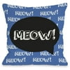 "Meow Talk Bubble" Indoor Throw Pillow by OneBellaCasa, 16"x16"