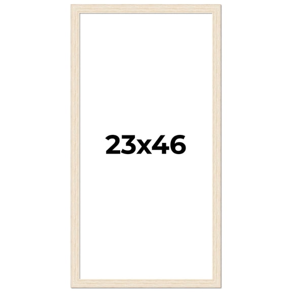 23x46 Frame White Real Wood Picture Frame Width 1.5 inches | Interior Frame Depth 0.5 inches | Barn