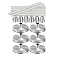 thumbnail image 1 of Mason Jar Tabletop Torches Kits,6 Pack Regular Mouth Lids,Wicks and Caps,Outdoor Oil Lamp Lights for Patio Garden Decor, 1 of 5