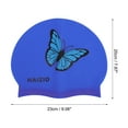 thumbnail image 4 of Unique Bargains 1 Pc Silicone Butterfly Pattern Swim Cap Blue, 4 of 5