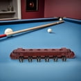 thumbnail image 4 of RENACLIPY 2Sets Dark Red Wall Mounted Billiard Cue Rack 6 Slot Wooden Pool Stick Storage, 4 of 6
