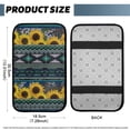 thumbnail image 5 of Yuyamidu Sunflower Armrest Cover for Car Truck Sedan Aztec Auto Center Console Cover Winter Warm Car Center Console Armrest Cushion Accessory, Green, 5 of 7