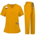 thumbnail image 2 of Hearthz Athletic Scrub Set for Women Nurse Uniform Jogger Suit Stretch Top & Pants Woman Scrubs Set, 2 of 8