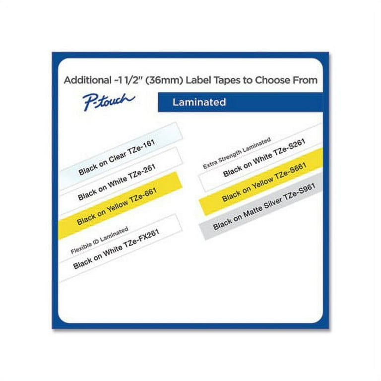 TZe Standard Adhesive Laminated Labeling Tape, 1.4 TZe Standard Adhesive Laminated Labeling Tape, 1.4