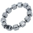 thumbnail image 4 of Natural Terahertz Rectangle Bracelet, Unblock Meridians Elastic Rope Terahertz Bracelet Rectangle Beads Enhance Physical Fitness  For Home For Women, 4 of 8