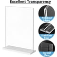 thumbnail image 4 of MaxGear Acrylic Sign Holder 8.5x11 Inches 2 Pack, Double Sided Clear Display Stand Table Top Paper Holder, Vertical Menu Flyer Stand, Plastic Frame for Stores, Restaurants, Hotels, Office, 4 of 6