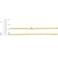 thumbnail image 4 of Floreo 10k Yellow Gold 2.5mm Solid Rope Chain Diamond Cut Necklace, 4 of 5