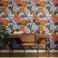 thumbnail image 3 of S4Sassy Peel & Stick Vinyl Wallpaper, Vibrant Hand-Sketched Floral Wallpaper Contact Paper Waterproof - Multicolor On White, 25"X 120", Removable Wall Covering For Home Decor In Bedrooms, Cabinets, 3 of 9
