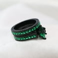thumbnail image 3 of GY Black Gold Plated Marquise cut Green AAA CZ 2pcs Womens Wedding Ring Sets Bridal Sets, 3 of 4
