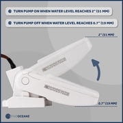 Five Oceans 12-24-32-Volts Automatic Bilge Pump Float Switch, Heavy-Duty Float Switch for Boat Bilge Pump, Mercury Free, 20-Amps Max - FO3610