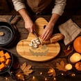 thumbnail image 5 of Lksixu Halloween Wooden Cutting Board for Kitchen, 10"x12" Pumpkin Shaped Serving Tray, Farmhouse Gothic Charcuterie Board, Halloween Decorative Food Dish Platter for Party Holiday, 5 of 6