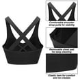 thumbnail image 3 of Ropa interior deportiva para niñas, ropa interior deportiva con cordones cruzados, ropa interior de yoga de sujeción media con copas desmontables, se adapta a la parte inferior del busto de, 3 of 5