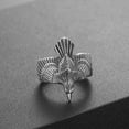 thumbnail image 7 of Adjustable Flying Eagle Open Ring Vintage Viking Punk Zinc Alloy Animal Statement Ring for Women and Men Silver Tone Classic Jewelry, 7 of 7