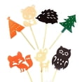 thumbnail image 4 of Bear Food Picks Animal Shape for Parties Bamboo Material Colorful for Party Decoration 48Pack, 4 of 5