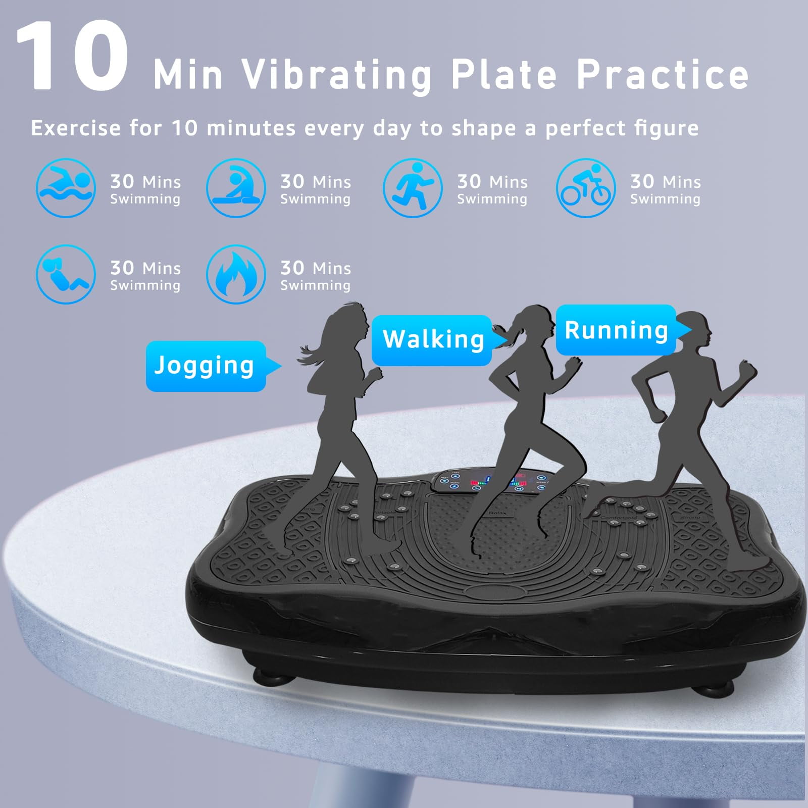 EVGTTI XXL Vibration Plate Exercise Machine, Vibration Plate, Power Plate Vibration Platform for Weight Loss, Toning & Wellness, 120 Levels,Home Gyms Workout