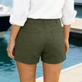 thumbnail image 6 of hoksml Classic Chino Shorts for Women - Mid Rise, Button Closure with Multi-Pockets, 6 of 9