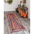 thumbnail image 2 of Unique Loom 3153302 2 ft. 7 in. x 10 ft. Braided Chindi Runner Rug, Multi Color, 2 of 2