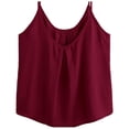 thumbnail image 2 of Leutsin Camisole Décontractée Plissée pour Femme, Petite, Grande Taille, Col Rond, Haut Blouse, 2 of 4