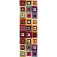 thumbnail image 1 of Unique Loom Estrella Geometric Squares Rug 2' 2 x 6' 7 Runner Multi/Beige, 1 of 1