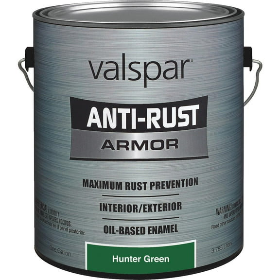 Valspar 21800 Series 21844 Oil Gloss Enamel, Gloss, Hunter Green, 1 gal