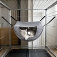 thumbnail image 4 of Cat Cage Hammock, Hanging Soft Pet Bed for Kitten Ferret Puppy Rabbit or Small Pet, Breathable Mesh Hanging Bed for Pets, 2 Level Indoor Pet House for Summer, 4 of 6