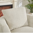 thumbnail image 3 of Aukfa Swivel Accent Chair - Modern Upholstered Faux Fur Arm Chair with Plump Back Pillow for Living Room,Office,Apartment,Cream, 3 of 5