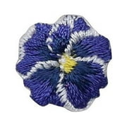 Pansies - Purple - Pansy Flower - Small Mini - Iron on Applique/Embroidered Patch