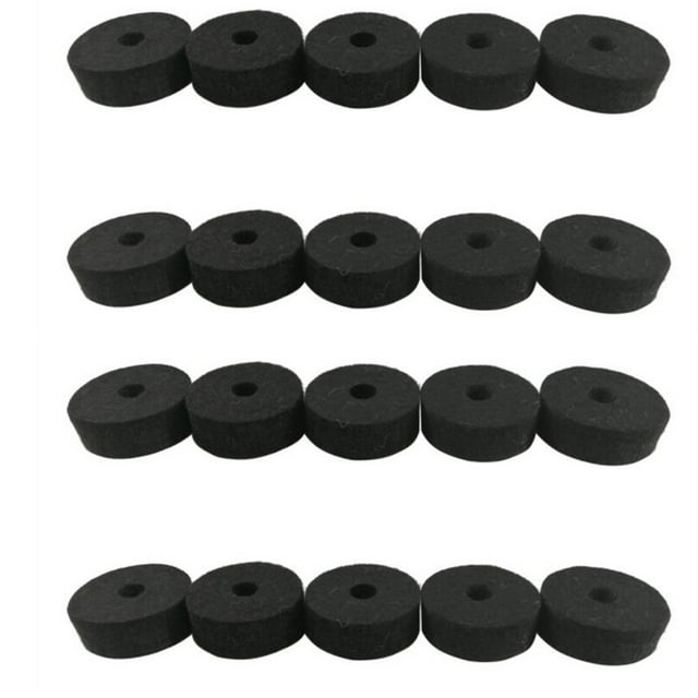 20 Pcs Feutres Cymbale Feutres Crash Cymbals Pochette Feutre Tambour Feutre Ensemble Pièces de Rondelle Instruments de Musique Accessoires