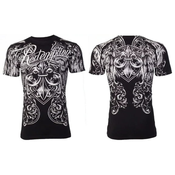 ARCHAIC by AFFLICTION Black FLASH BANG Short Sleeve Y2K MMA Elite T-shirt