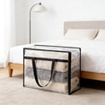 thumbnail image 5 of Transparent Clothing Storage Bag 60L, Packing Bags for Moving with Easy-Glide Zipper & Handles, Bolsas Para Guardar Ropa for Blankets Sweaters, 5 of 7