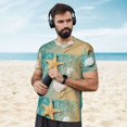 thumbnail image 4 of Wukai Starfish And Seashell Print Men's Short-Sleeved Mesh T-Shirt,Quick-Dry Short Sleeve Workout T-Shirt-X-Small, 4 of 8