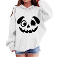 thumbnail image 2 of Kids Boys Girls Hoodie Sweatshirt, Long Sleeve Glow‑in‑the‑Dark Halloween Print Loose Casual Pullover Tops, 2 of 9
