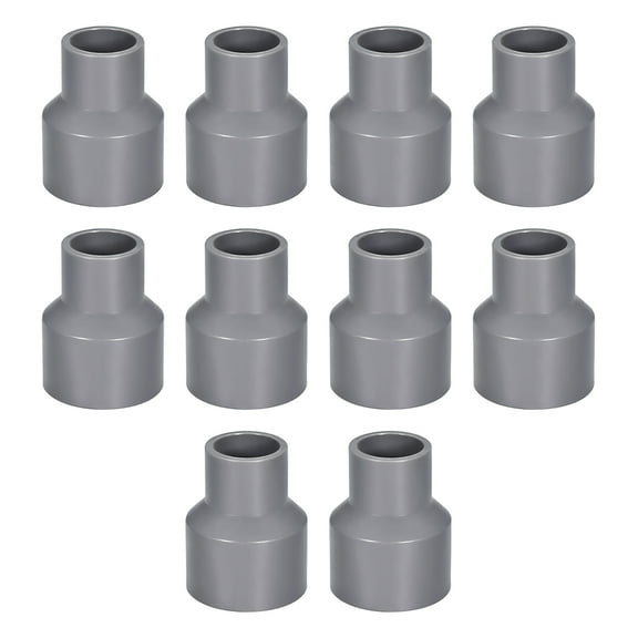 DWV Reducing Coupling Schedule 40 Gray 1/2-inch x 1-inch Socket 10Pcs