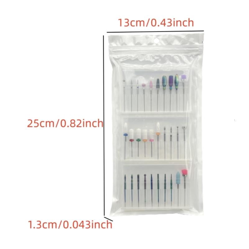 30Pcs Nail Drill Bits Sets Electric Ceramic Acrylic Gel Nail Bit