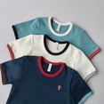 thumbnail image 2 of Nueva camiseta para mujer, Camiseta deportiva corta para correr, entrenamiento, cuello en U, bordado en contraste, camisetas deportivas ajustadas, ropa, traje, 2 of 6