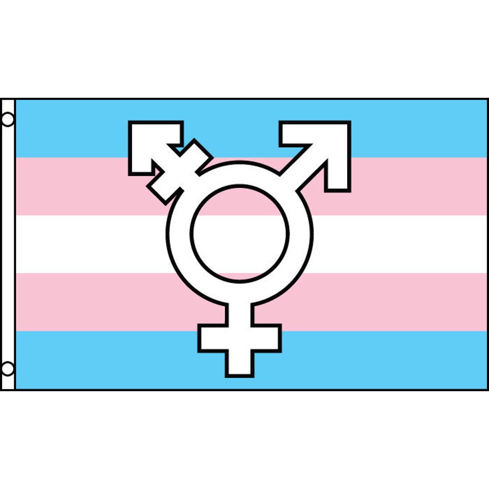 Transgender Symbol LGBT Polyester 3x5 Foot Flag Gay Lesbian Bisexual