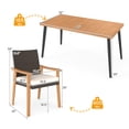 thumbnail image 3 of Gymax 7PCS Patio Dining Table Set w/Tabletop 1.97'' Umbrella Hole Removable Cushion, 3 of 9